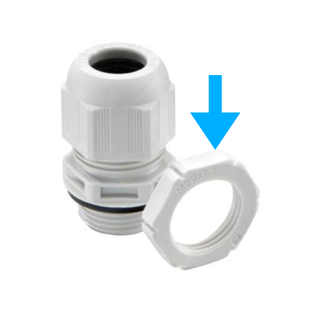 10060773 M25 Gland Locknut - Grey - Online Electrical