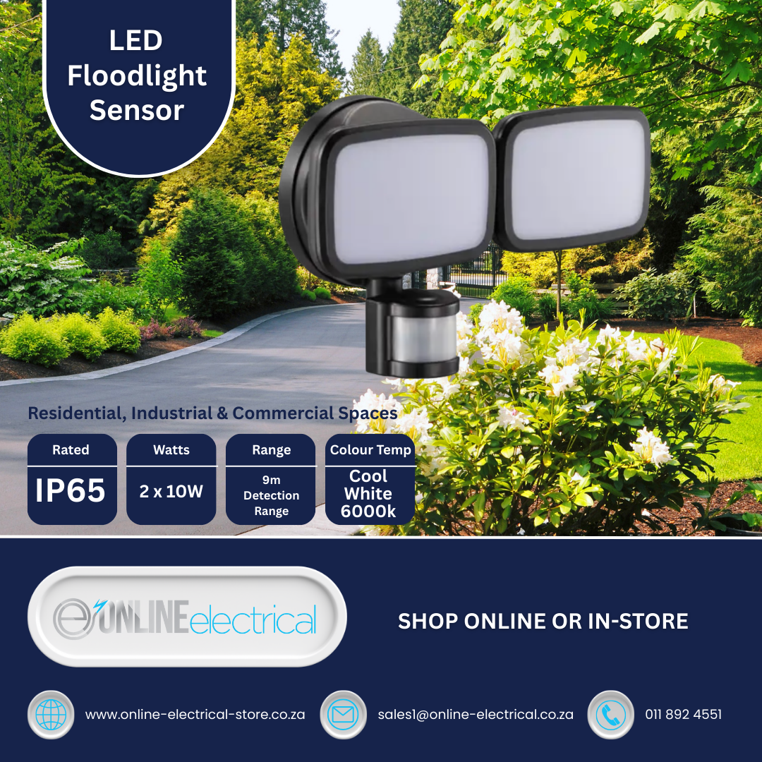 10W x 2Light LED Floodlight c/w Daynight Sensor