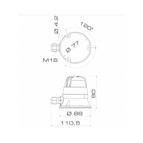 38624 Green Surface Mount Signaling Beacon 90-240VAC - Online Electrical