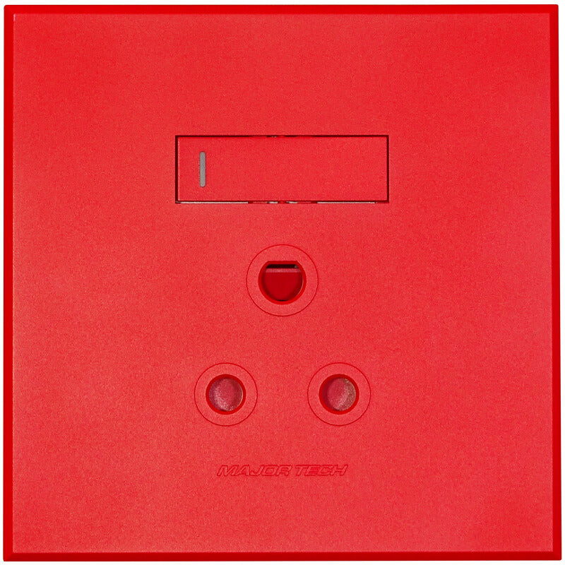 3VR21 1x16A Single Dedicated Socket Outlet 100x100mm Red Veti3
