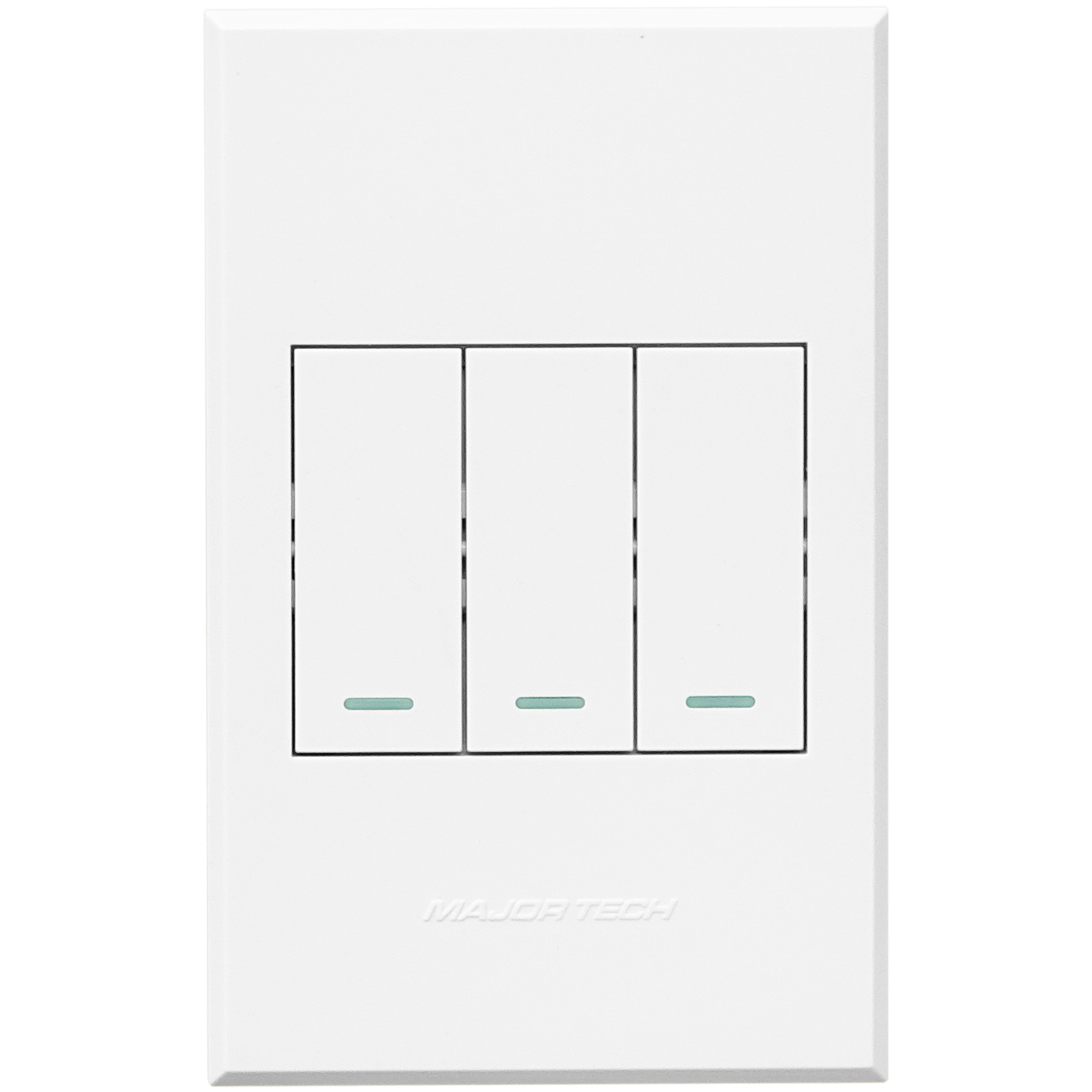 3VW1002 3Lever 1x 2way 2xBell Press Switch 100x50mm White Veti3 - Online Electrical