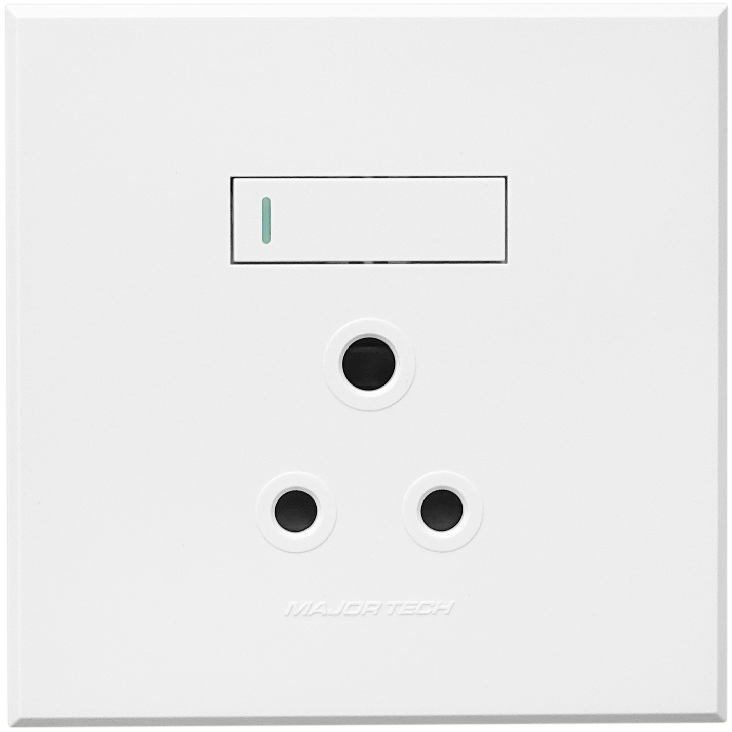 3VW21 1x16A Single Socket Outlet 100x100mm White Veti - Online Electrical