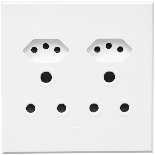 3VW24 2x16A 2X 16A Euro Socket Outlet 100x100mm White Veti3 - Online Electrical