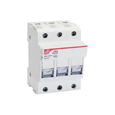 485105 32A 3Pole 10x38mm Cylindrical Fuse Holder - Online Electrical