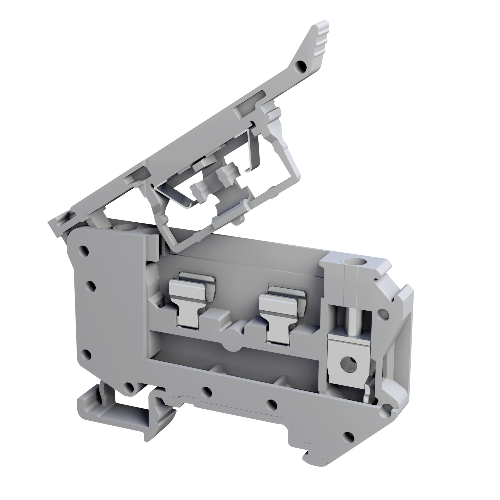 FTD4 GREY 4mm Fuse & Disconnect Terminal Block -Screw Type