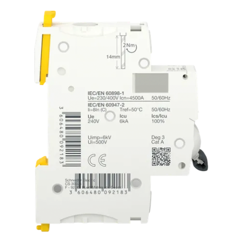 A9F64120 Acti9 iC60A 1P 20A 6KA C Curve Breaker - Online Electrical