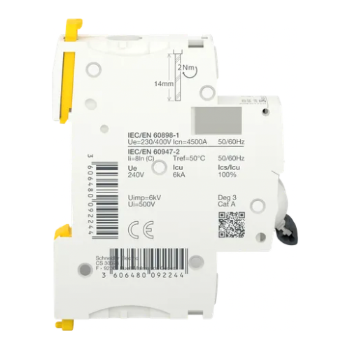 A9F64125 Acti9 iC60A 1P 25A 6KA C Curve Breaker - Online Electrical