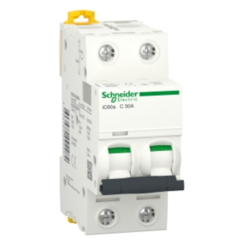 A9F64250 Acti9 iC60A 2P 50A 6KA C Curve Breaker - Online Electrical