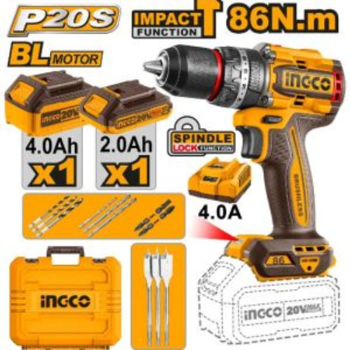 CIDLI20868 Impact Drill 20V PS+C/L 86NM Kit