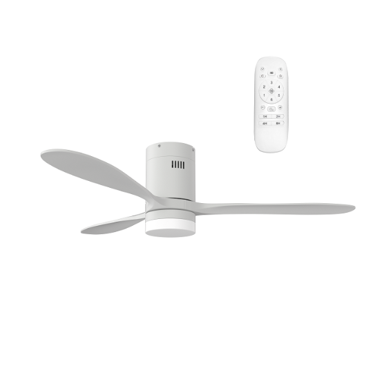Ceiling Fan Hugger 3Blade 1320mm c/w Light Kit & Remote