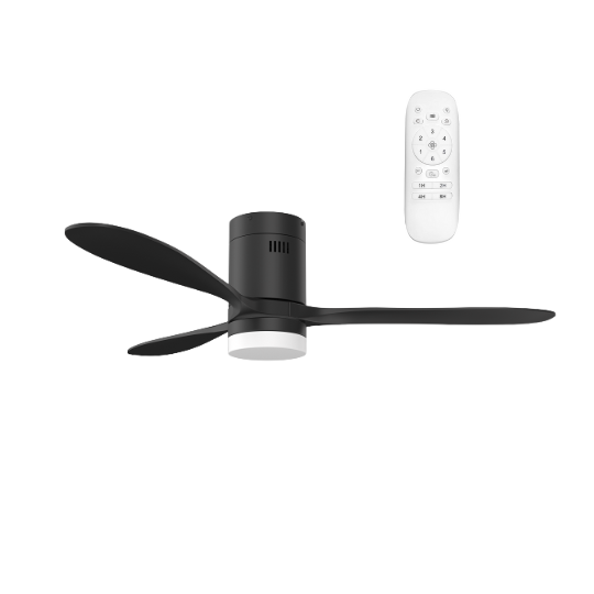 Ceiling Fan Hugger 3Blade 1320mm c/w Light Kit & Remote