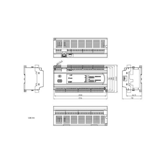 DVP48ES300R 24DI+24DO ES3 230VAC PLC RELAY
