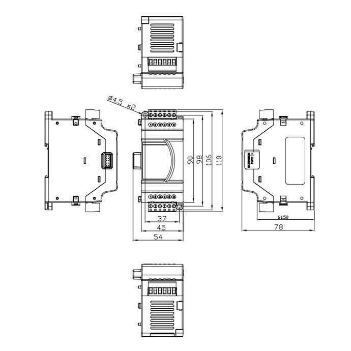 DVP08XN211R 8DO 24VDC EXPANSION MODULE