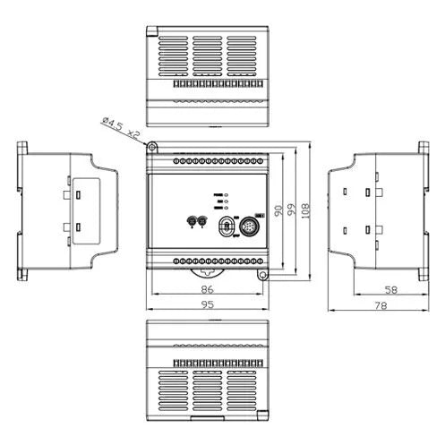 DVP16EC00R3 8DI+8DO EC 240VAC ECONO PLC