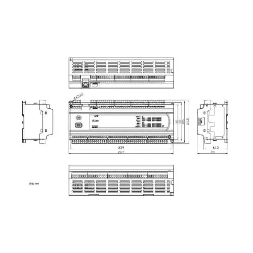 DVP64ES300R 32DI+32DO ES3 230VAC PLC RELAY