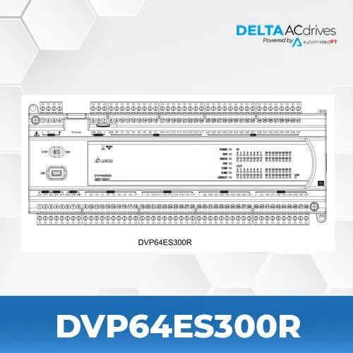 DVP64ES300R 32DI+32DO ES3 230VAC PLC RELAY
