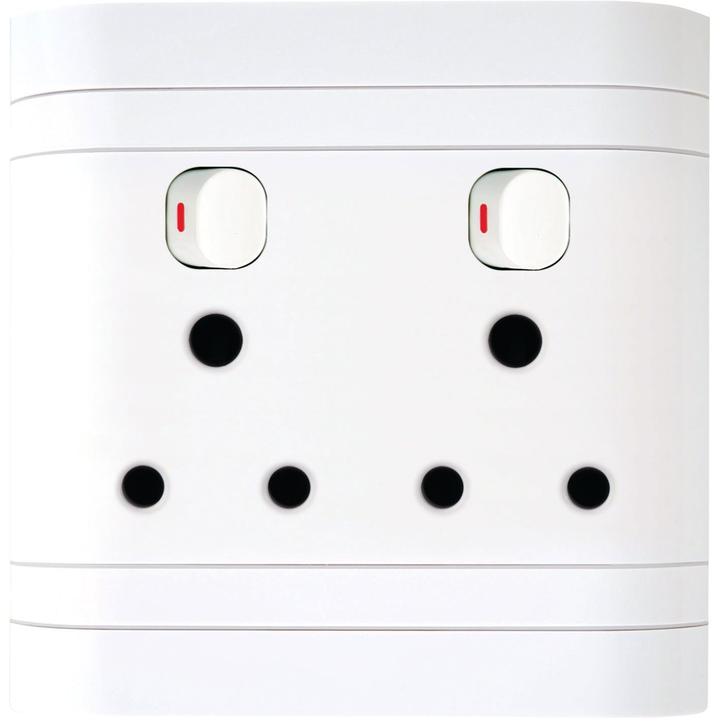 Double Switch Socket 4X4 Lesco L44DSW - Online Electrical