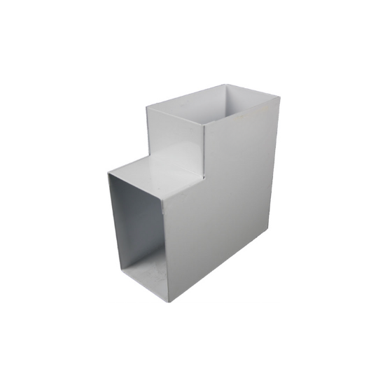 ECO1 Single Compartment PVC Power Skirting Flat Vertical Elbow