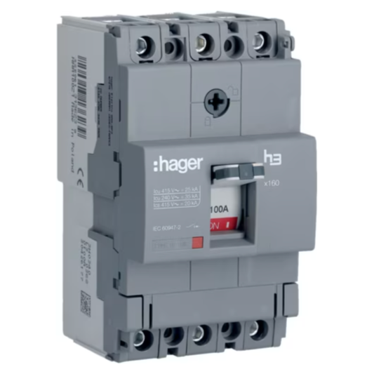 HHA100Z Moulded Case Circuit Breaker X160 3P 25kA 100A - Online Electrical