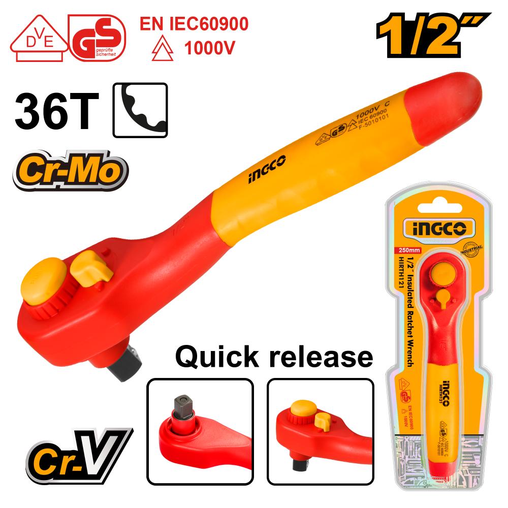 HIRTH121 1/2" RACHET WRENCH 36TEETH VDE/GS