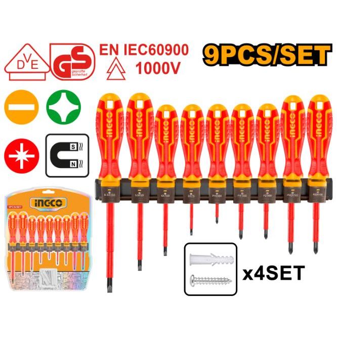 HKISD0908 SCREWDRIVER SET 9PCE 1000V