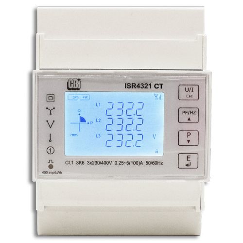 ISR4321CT KWH CT Meter 3P DIN 100A WIFI