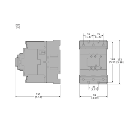 LC1D115A6EHE Contactor TeSys Deca 115A 3P 48-130V ACDC Everlink