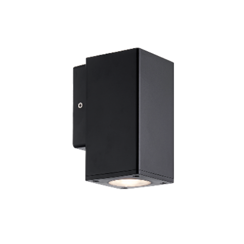 LED Wall Light Square Down GU10 R333 Matt Black - Online Electrical