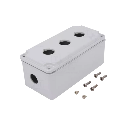 LPZM3A8 3 Hole Metal Enclosure Grey - Online Electrical