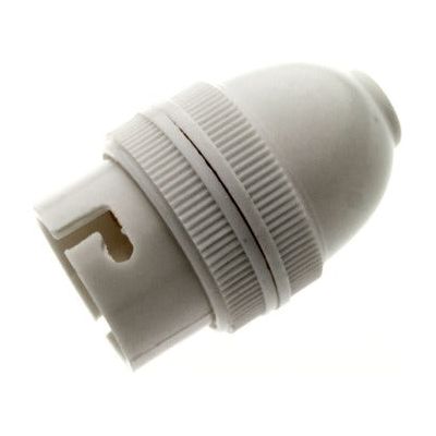 Lamp Holder B22 PVC 10mm Entry White - Online Electrical