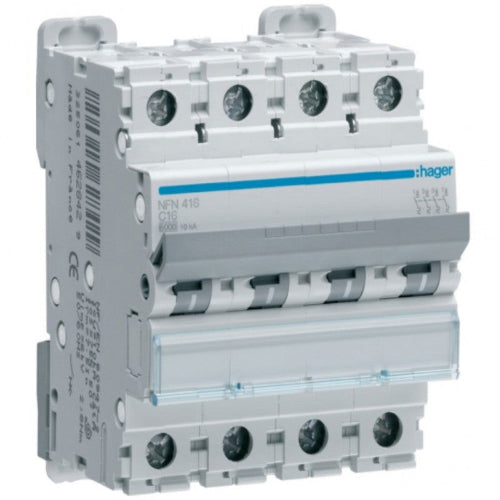 NFN463 4P 63A 10KA C Curve Breaker - Online Electrical