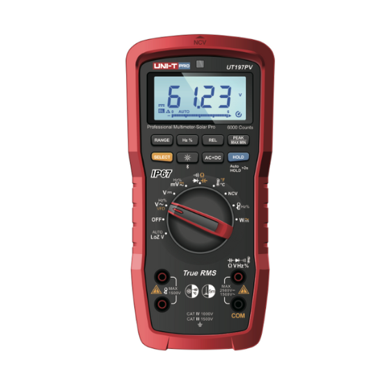 UT197PV DIGITAL MULTIMETER SOLAR