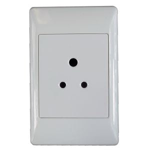 PS678-P 6A 2X4 Unswitched Socket Complete White