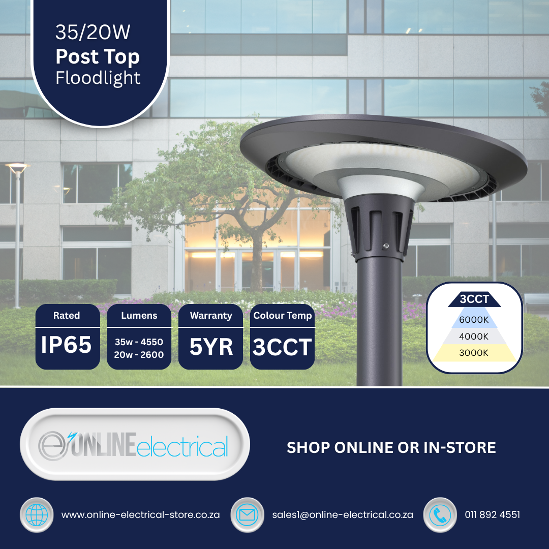 Solar LED 20/35W 3CCT Vista IP65 Post Top
