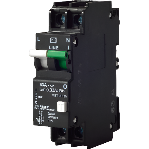 QA17A 63A D/P E/Leak C/W Overload Protection - Online Electrical