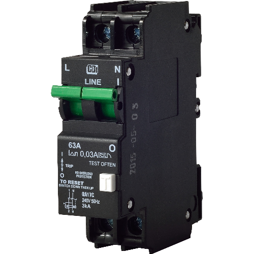 QA17C 63A D/P E/Leak No Overload Protection - Online Electrical
