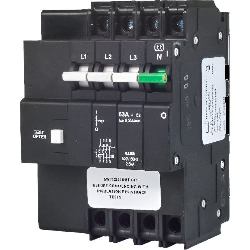 QA36A 63A T/P Earth Leakage Overload - Online Electrical