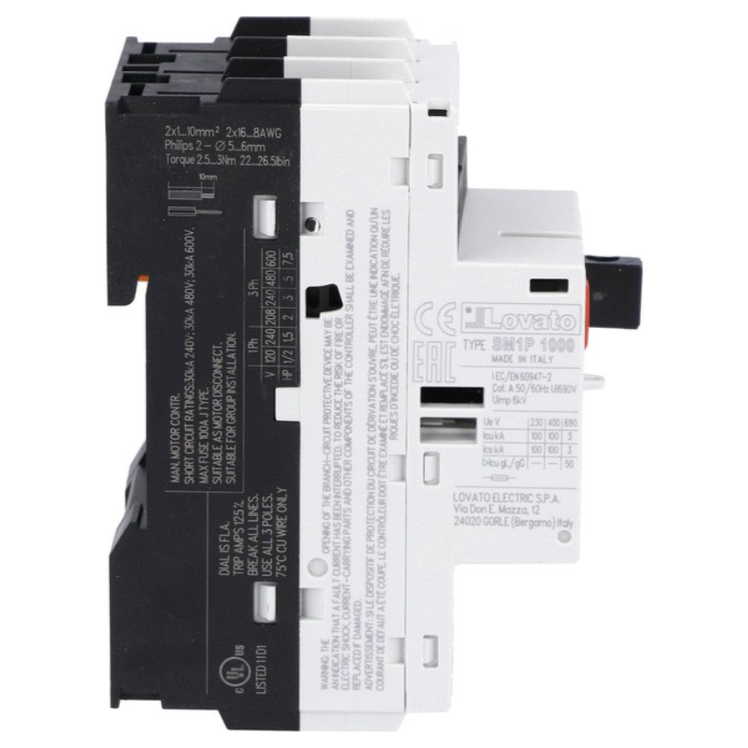 SMP1P1000 6.3-10A Manual Motor Starter - Online Electrical