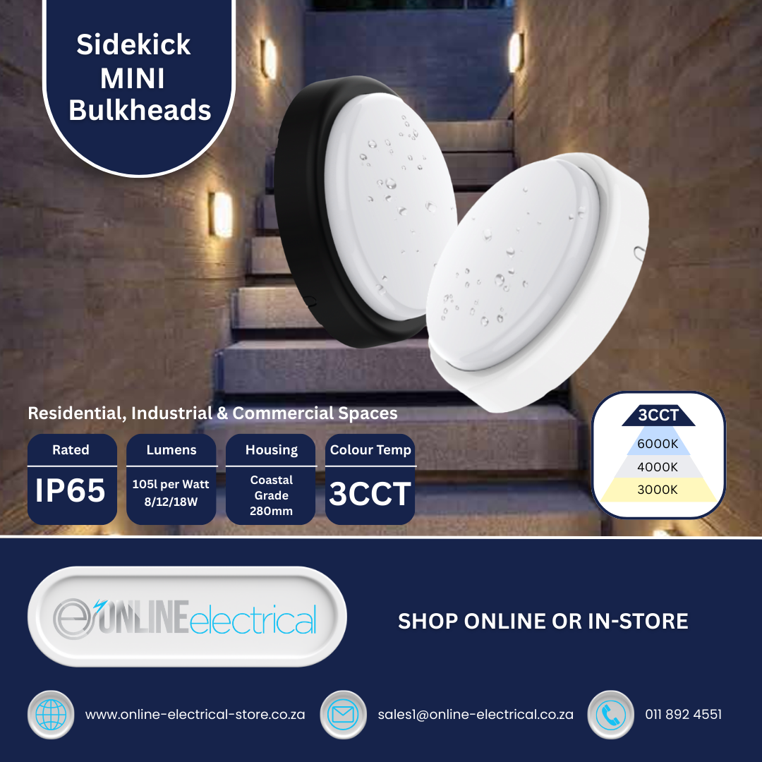 Sidekick Mini Bulkheads - IP65 - Black or White