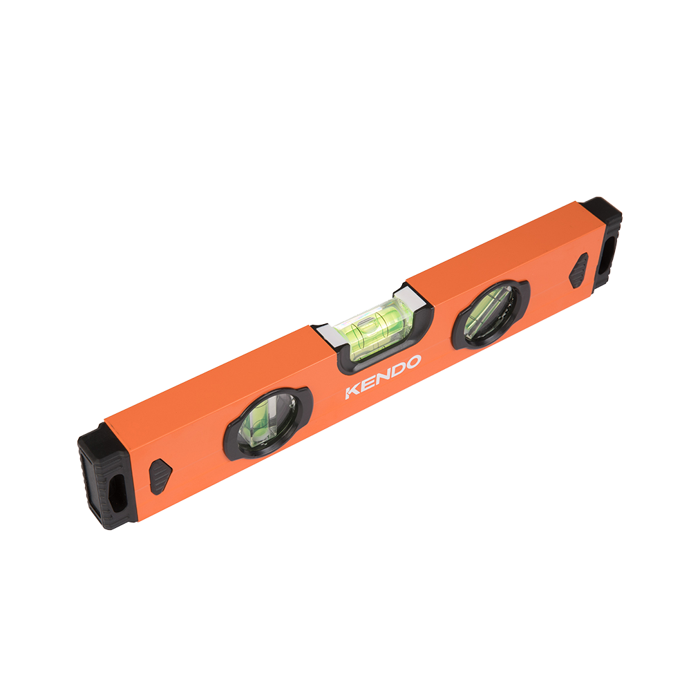 Spirit Level 400MM Aluminium Orange/Black Kendo KEN35352 - Online Electrical