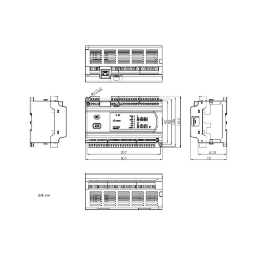 DVP32ES300R 16DI+16DO ES3 230VAC PLC RELAY