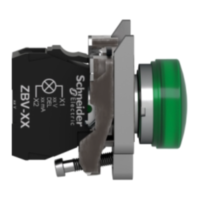 XB4BVM3 230V Green LED Pilot Light Complete - Online Electrical