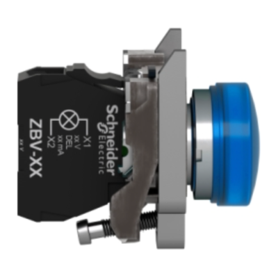XB4BVM6 230V Blue LED Pilot Light Complete - Online Electrical