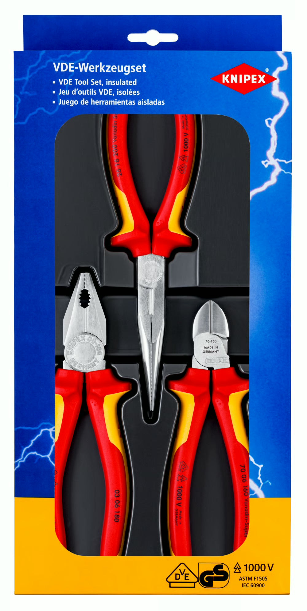 KPX002012 Plier Set 3Piece VDE 1000V