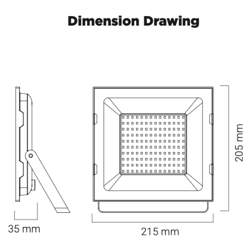 100W OOber Floodlight IP65 6000K - Online Electrical