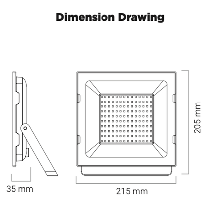 100W OOber Floodlight IP65 6000K - Online Electrical