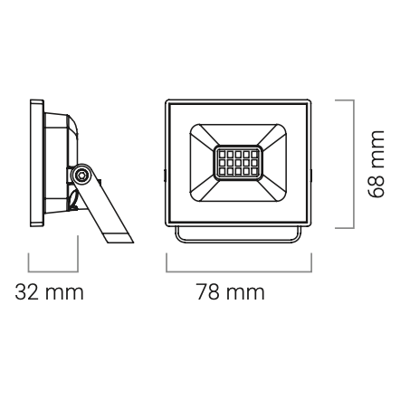 10W LED Floodlight Oober IP65 - Online Electrical