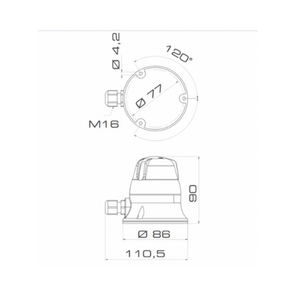 38624 Green Surface Mount Signaling Beacon 90-240VAC - Online Electrical
