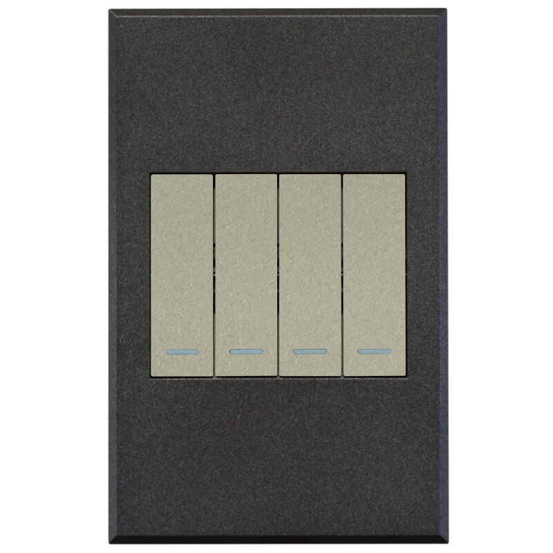 3V124 4Lever 2Way Switch 100x50mm Veti3 - Colour Options