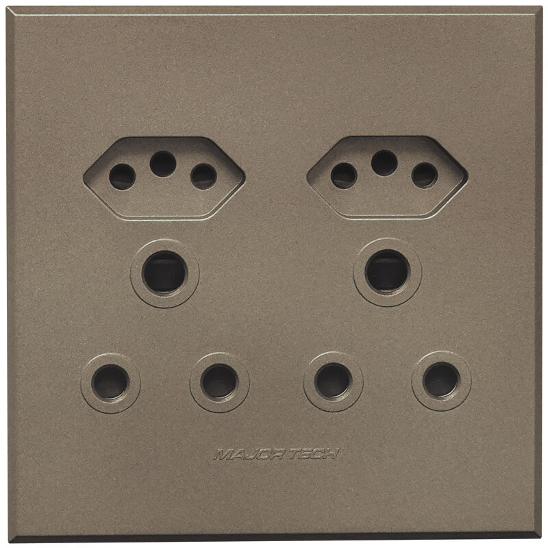 2x16A 2X 16A Euro Socket Outlet 100x100mm Veti3 - Colour Options